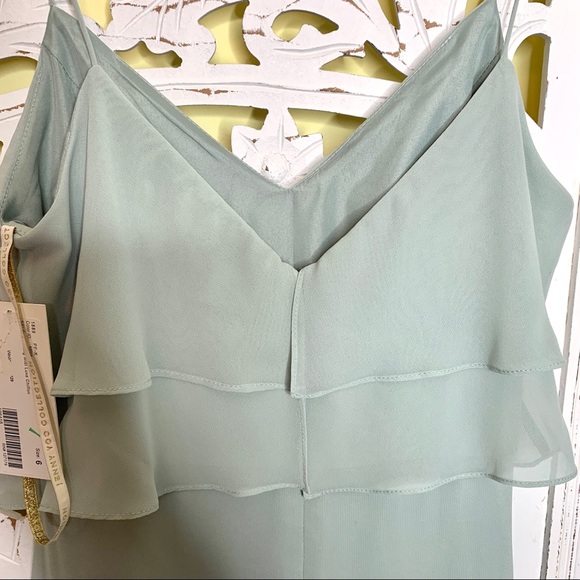 Jenny Yoo Morning Mist Flutter Top Maxi Dress NWT - Picture 6 of 11